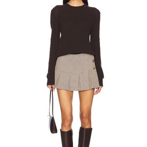 Elegant Checkered Mini Skirt